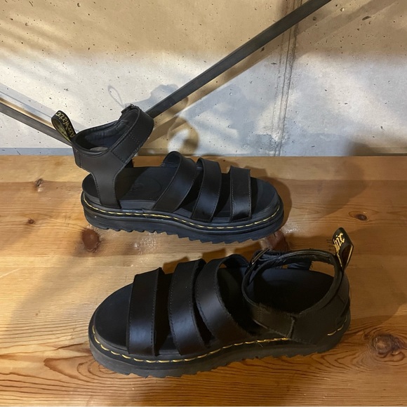 Dr Martens Black Blair Sandals Size 7 - Picture 6 of 7